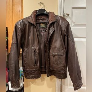 Mens’ leather jacket, high quality leather with removable thinsulate interior